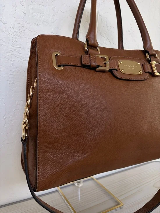 Michael Kors Hamilton East West Leather Satchel - Picture 2 of 9